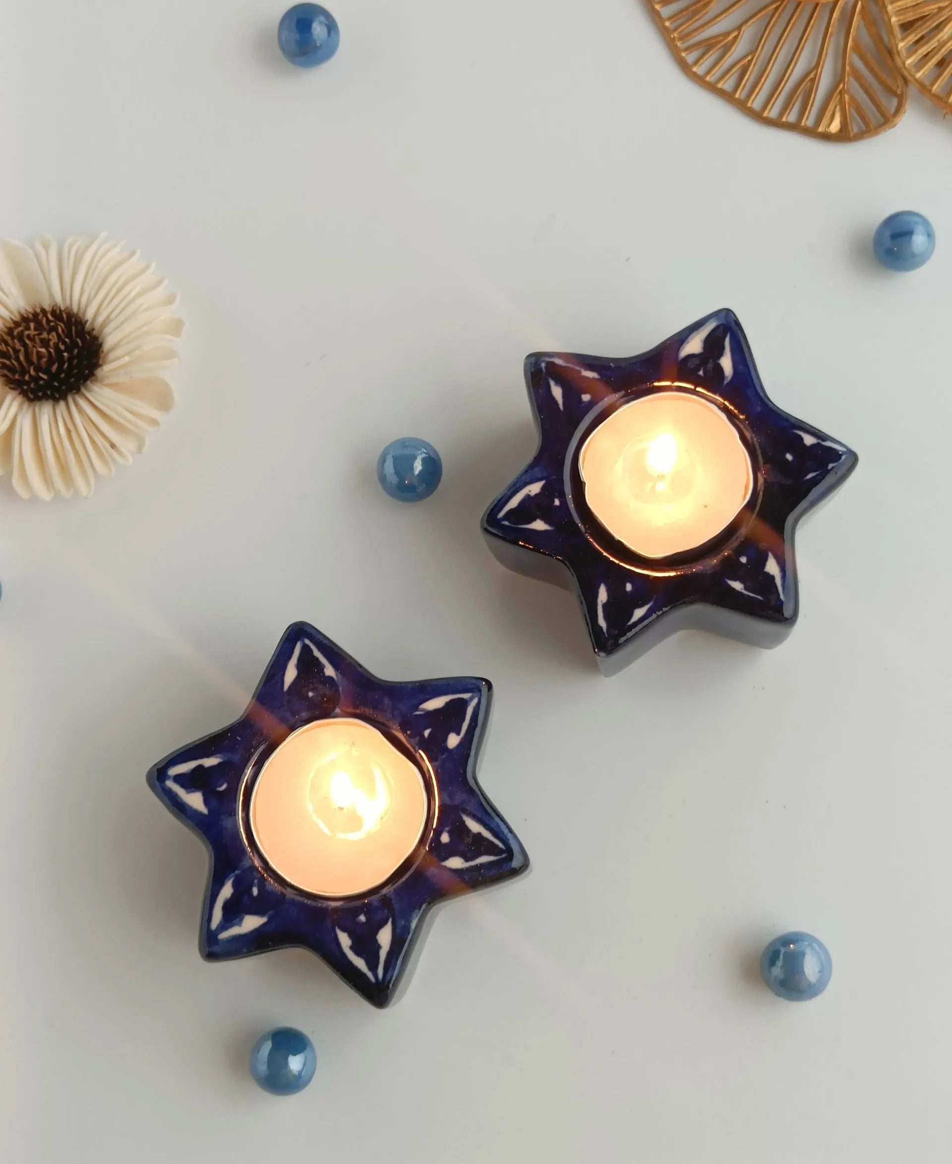 Stunning Star Tea light Holder (Pair)